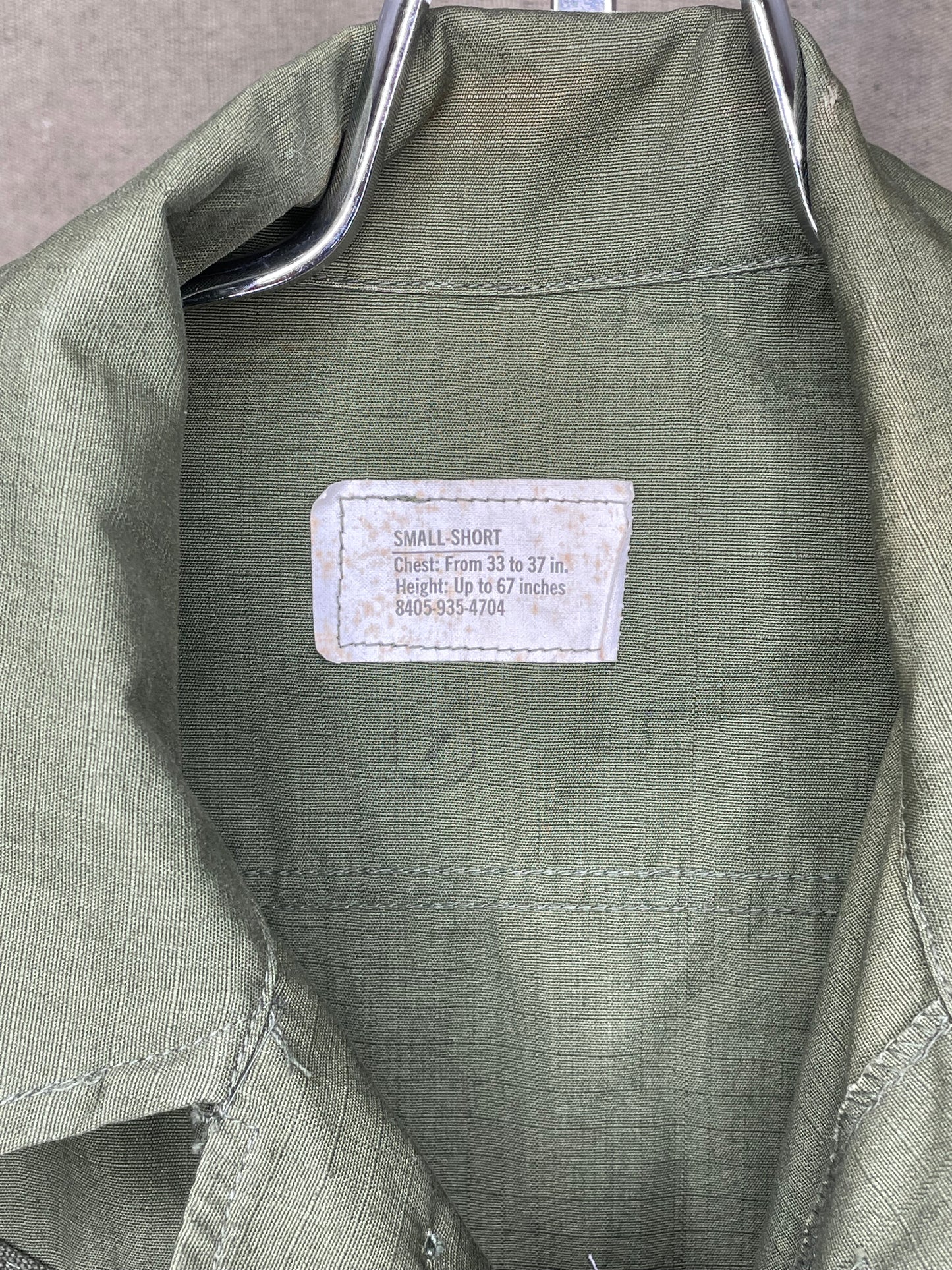 Vintage Vietnam War Era Military Combat Coat BDU Shirt OG 107 Tropical 25th Infantry M