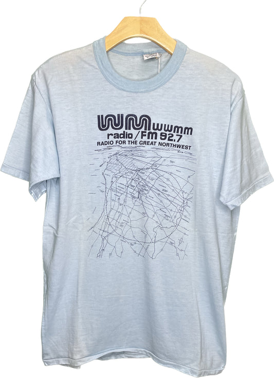 Vintage M/L WM Radio 92.7 Paper Thin T-Shirt
