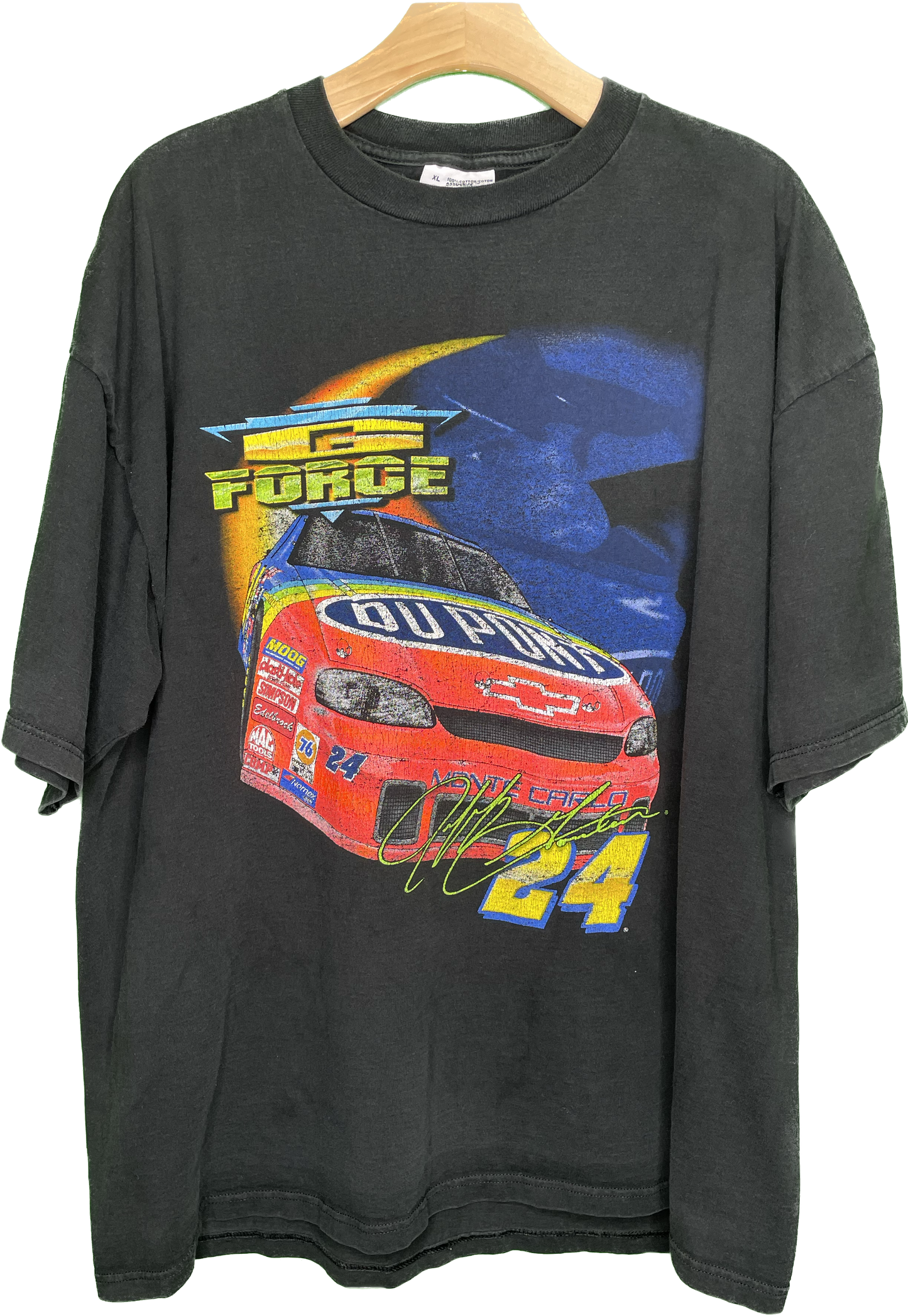 Vintage XL/XXL Jeff Gordon G Force Du Pont Chevy Nascar Racing T-Shirt