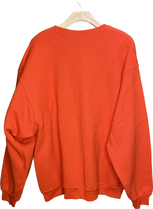 Vintage XL Recycle Reduce Rewear Village Vintage Merch Hunting Orange NOS Crewneck Sweatshirt