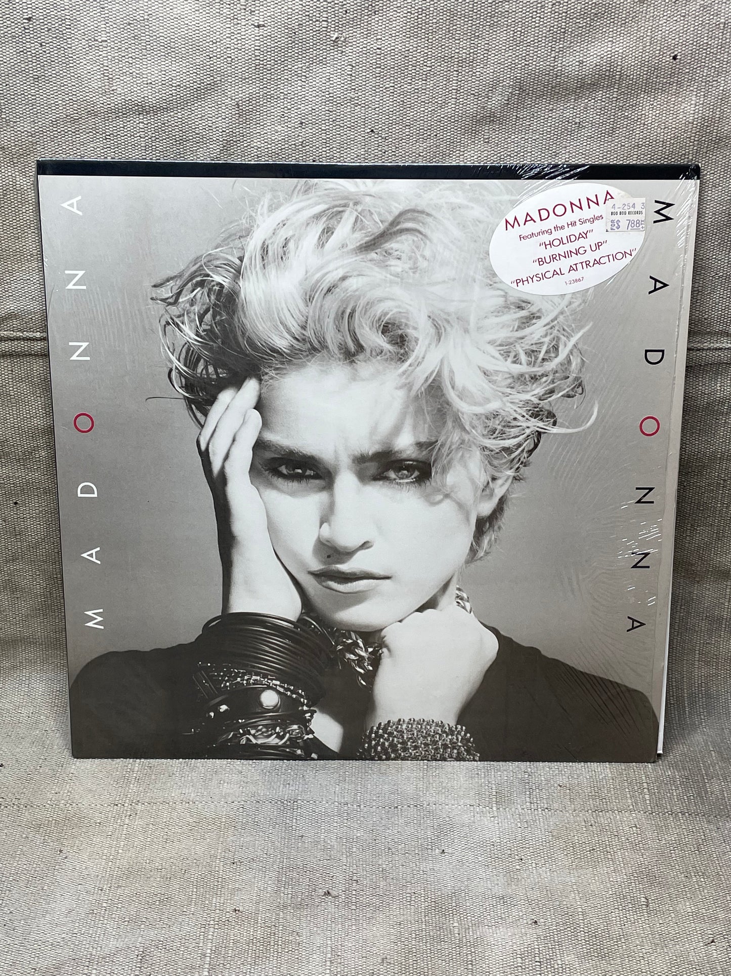 Vintage VG VG Madonna Self Titled LP 1983 Sire Records w/ Lyric Sleeve Record LP Shrink Hype Sticker