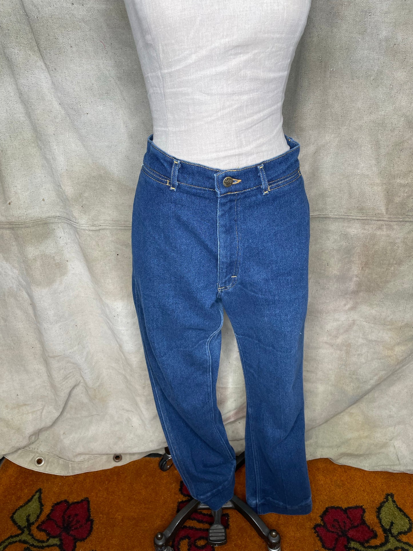 Vintage Lee Dark Denim High Waisted Mom Jeans W29”
