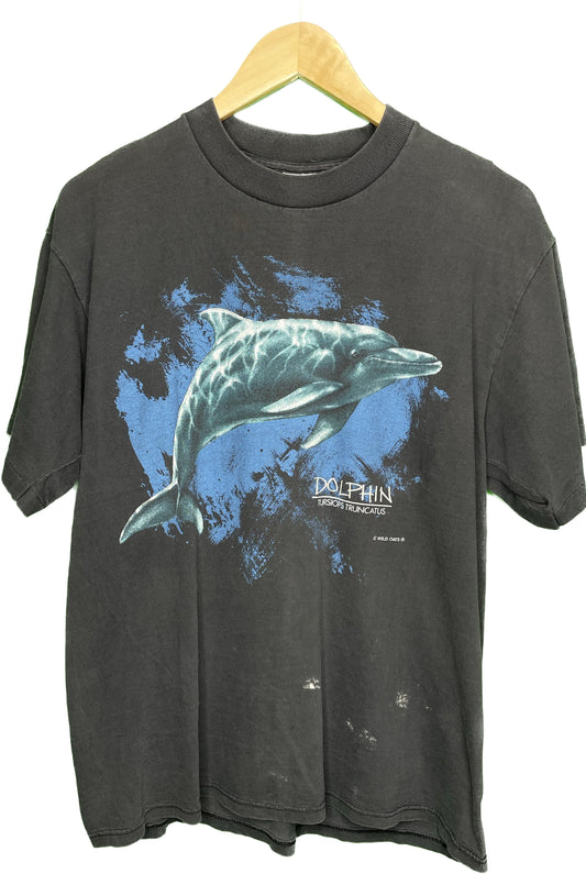 Vintage L Dolphin Black Shirt