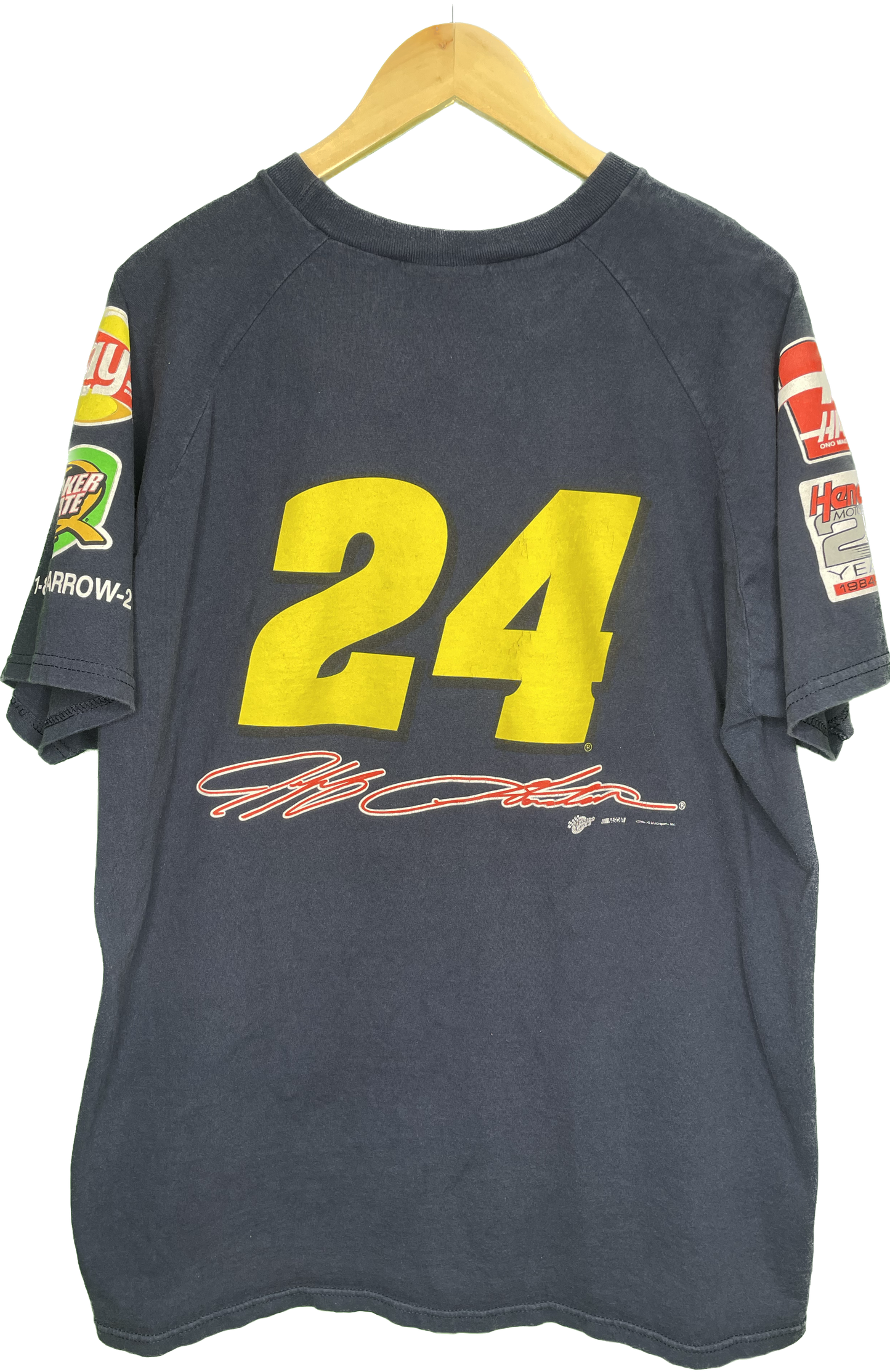Vintage XL Jeff Gordon Du Pont Lays Quaker State Pepsi Nascar Racing T-Shirt
