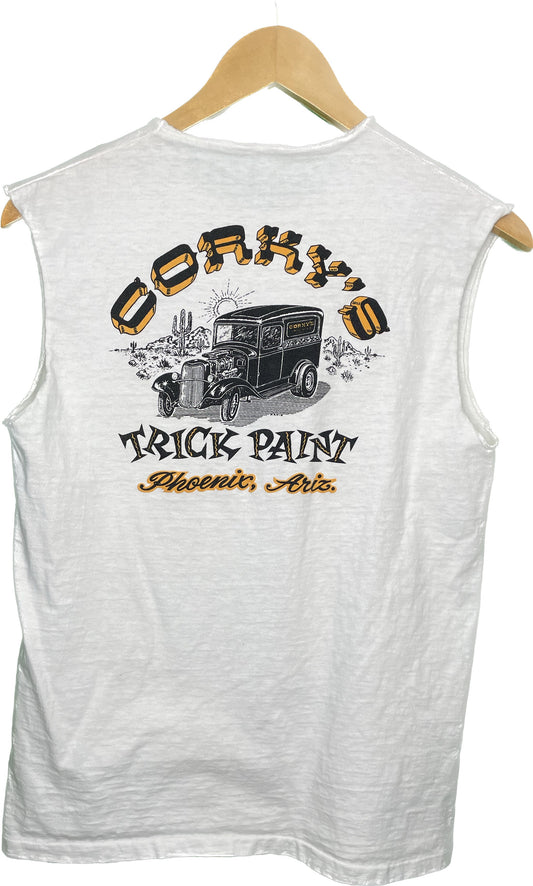 Vintage S Corky's Trick Paint Phoenix Arizona Cut Off T-Shirt