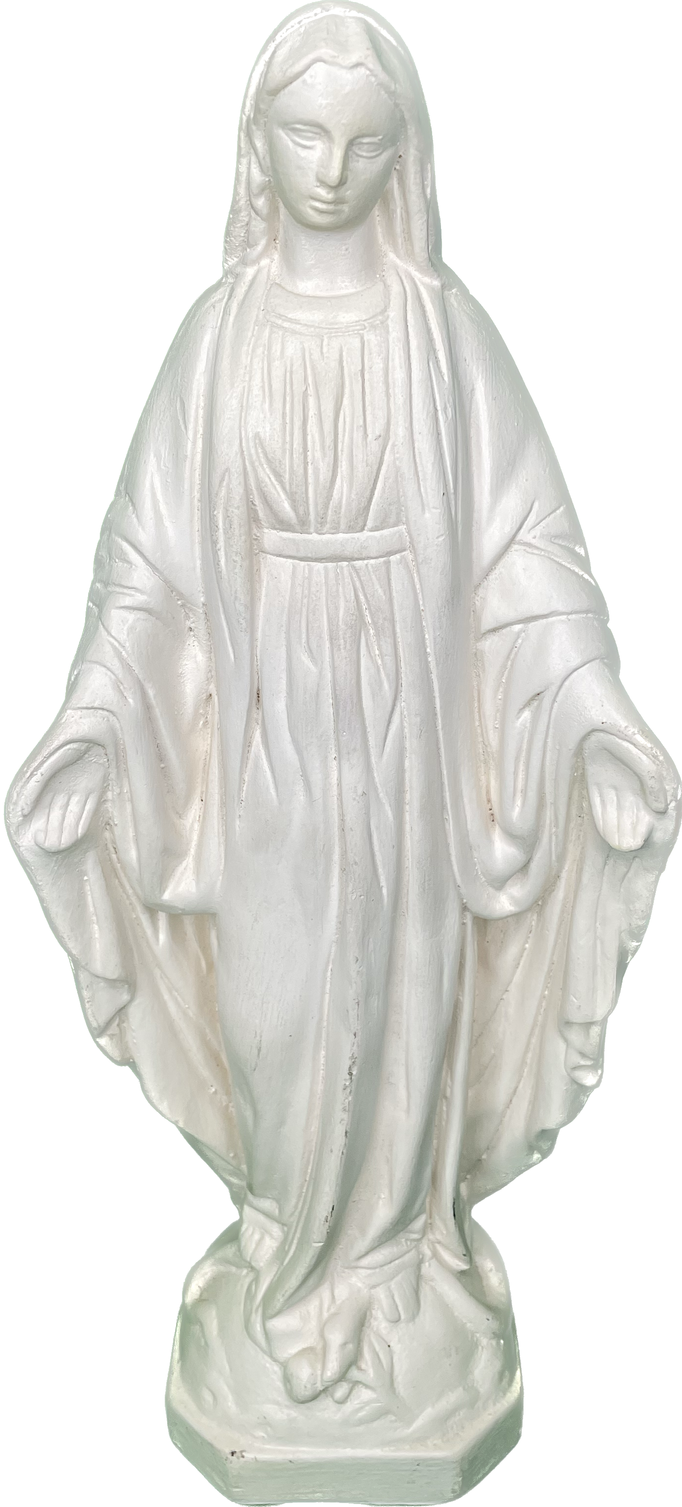 Vintage 12.5” Mother Mary Chalkware Religious Statue