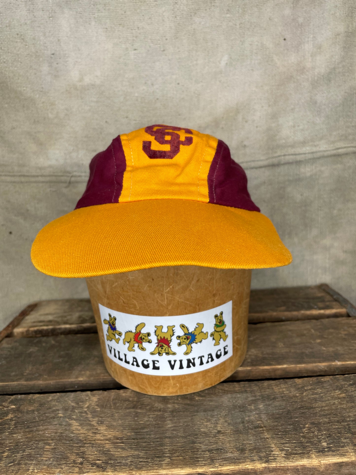 Vintage Hat USC Fitted Sz 7 or smaller Felted letters University Of Southern California