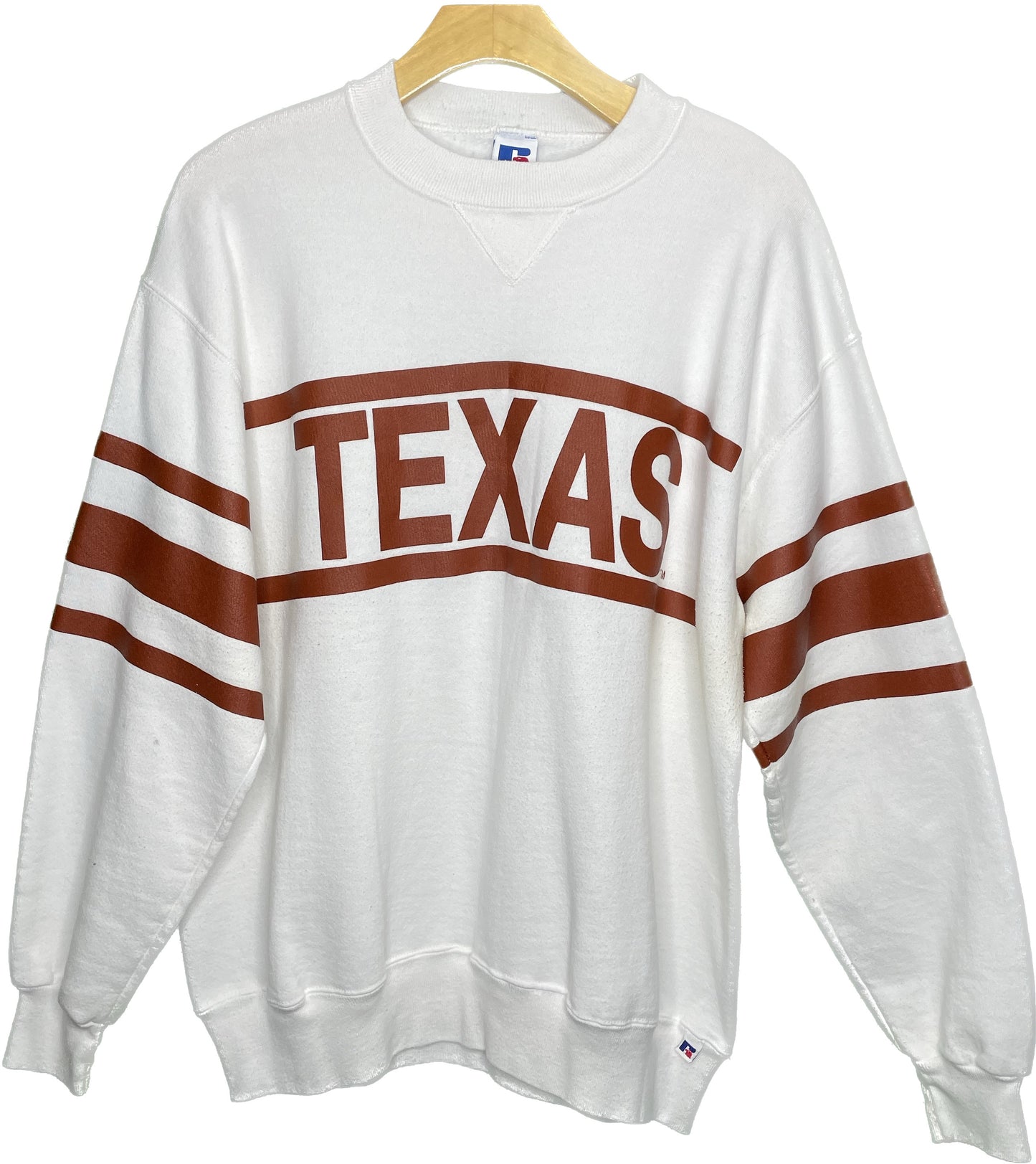 Vintage L Texas Longhorns Striped Arm Sweatshirt
