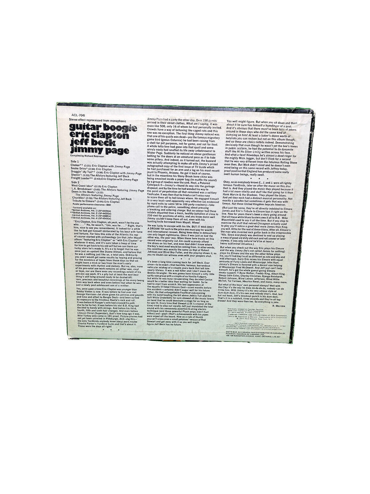 Eric Clapton, Jeff Beck, Jimmy Page – Guitar Boogie-Vinyl LP-1971 G+ G+